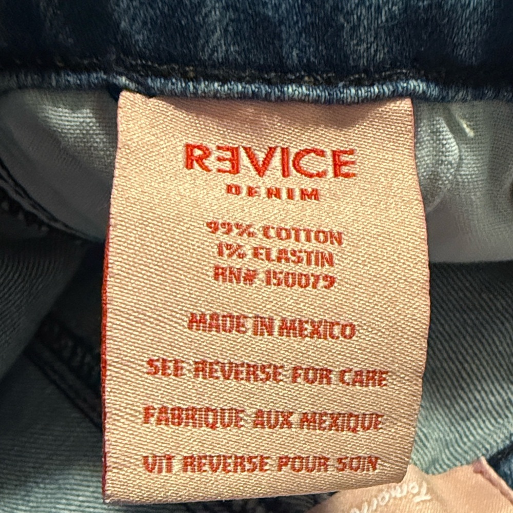 Revice Denim Medium Wash High Rise Star Stitch Back Flare Jeans Size 25 - Picture 10 of 11